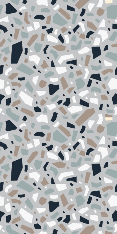 Textured vinyl rug in neutral terrazzo colors - TenStickers