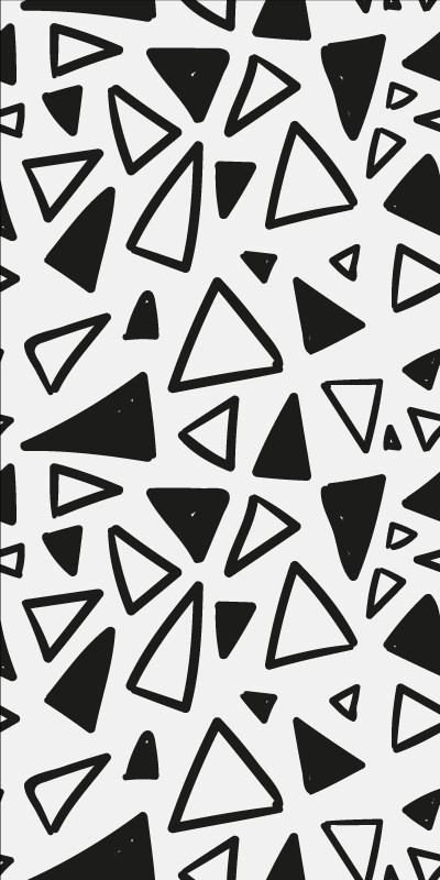 Textured vinyl rug geometric minimalistic triangle pattern - TenStickers