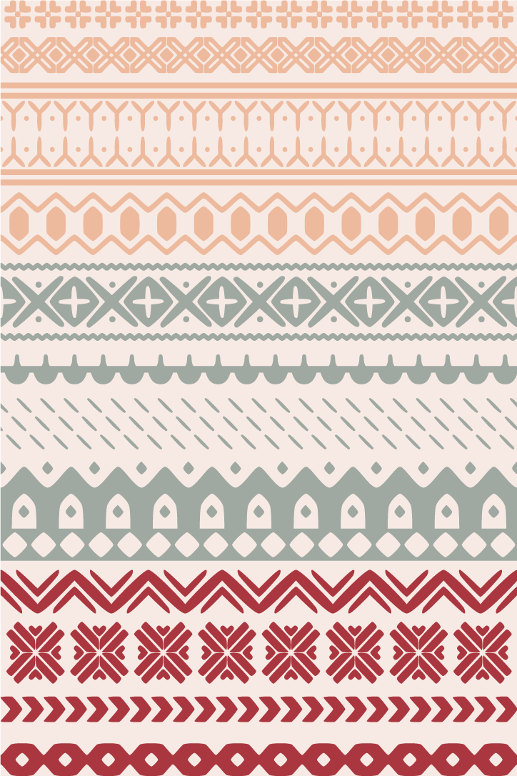 Textured vinyl rug in vintage viking pattern - TenStickers