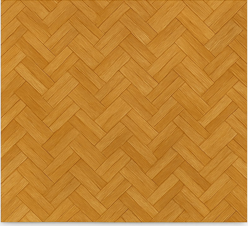 Textured vinyl rug with interlocking oak parquet design - TenStickers