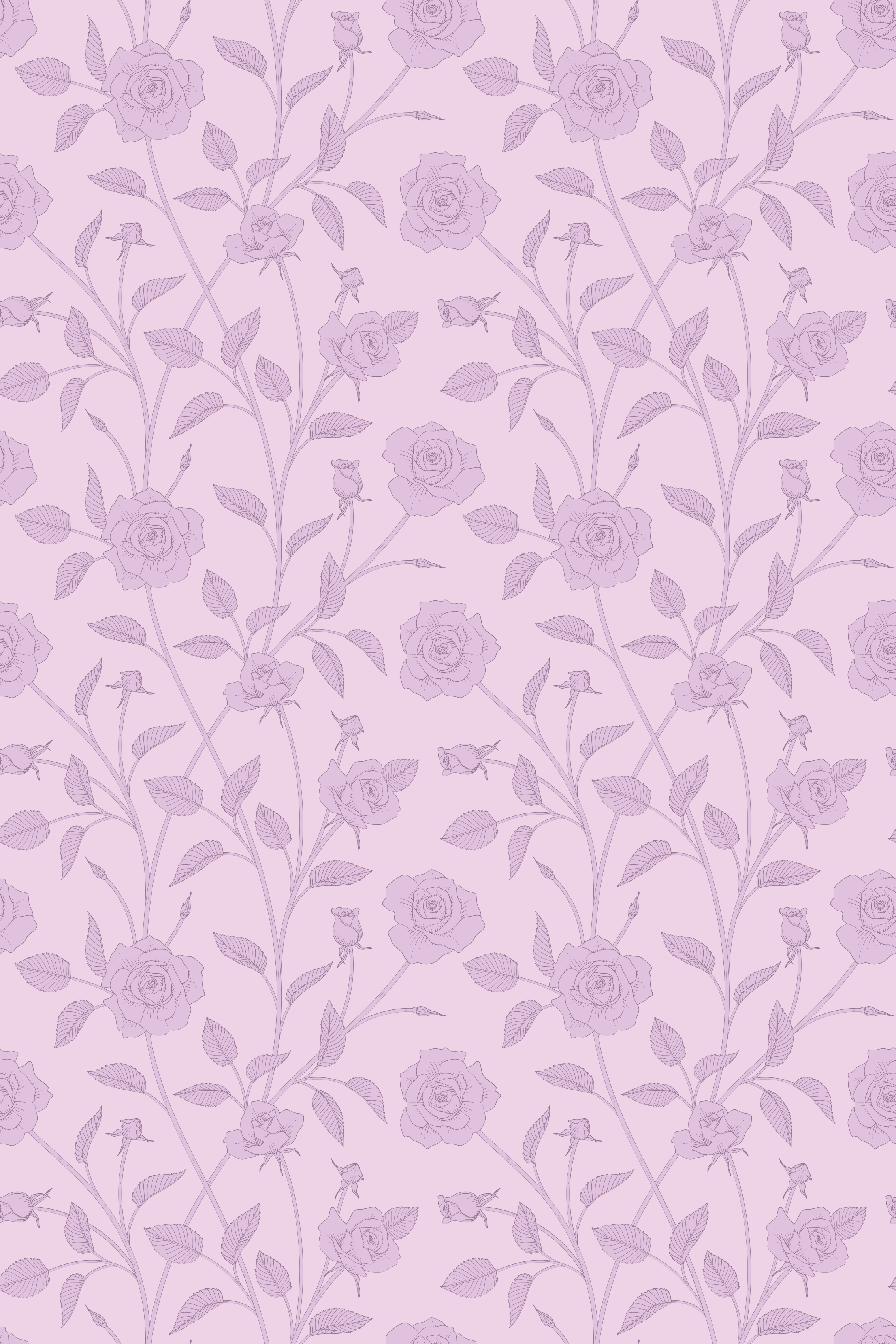 Vintage vinyl rug purple roses oil painting - TenStickers