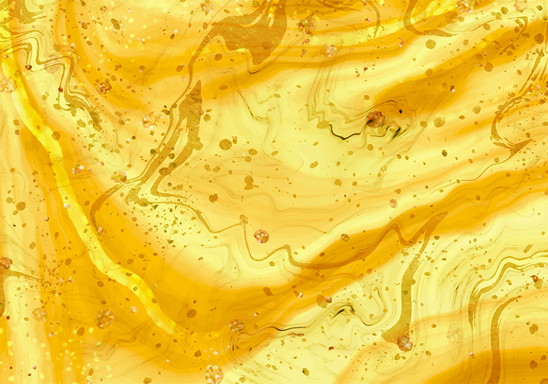 Textured vinyl rug yellow marble with gold splatter - TenStickers