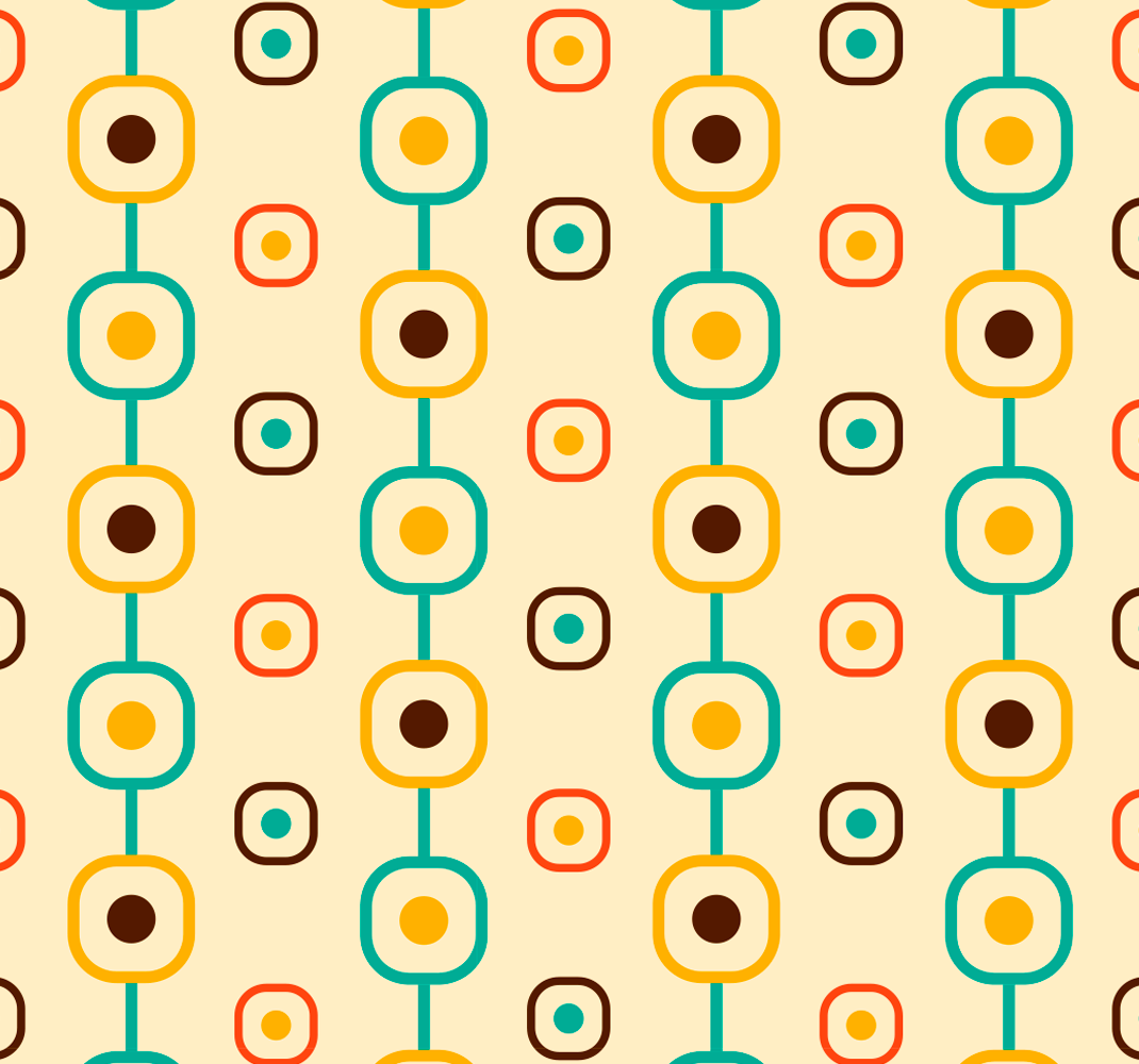 Vintage vinyl rug 60s geometric design - TenStickers