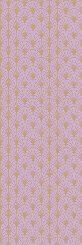 Vintage vinyl rug in pink and gold scales pattern - TenStickers