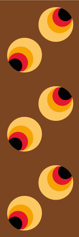 Vintage vinyl rug with pop eyeballs design - TenStickers
