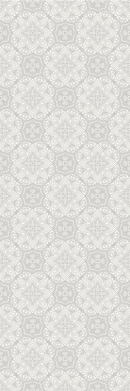Vintage vinyl rug with gray ethnic pattern design - TenStickers