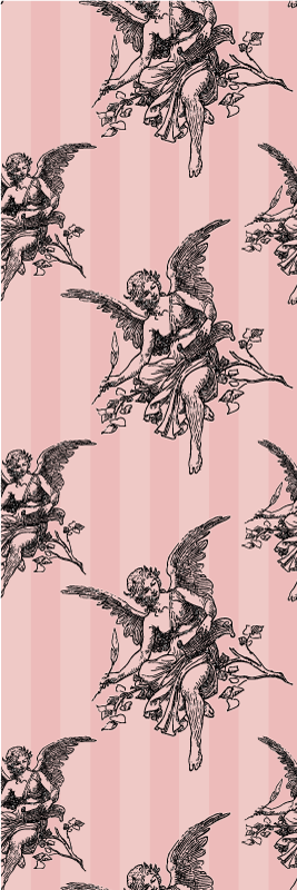 Vintage vinyl rug in toile de jouy art design - TenStickers