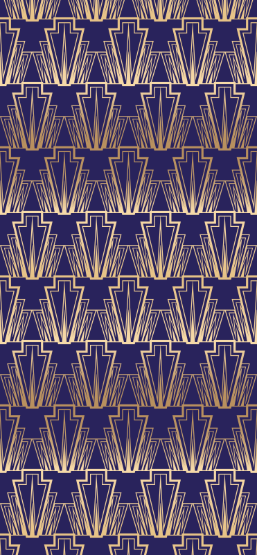 Vintage vinyl rug with gradient gold pattern - TenStickers