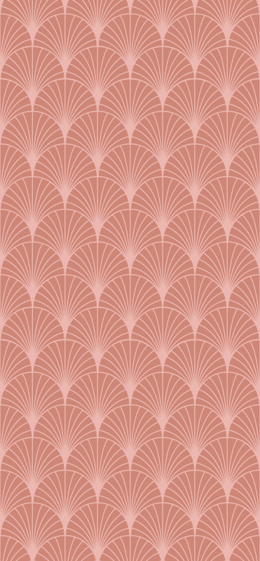 Vintage vinyl rug with rose gold palm pattern - TenStickers