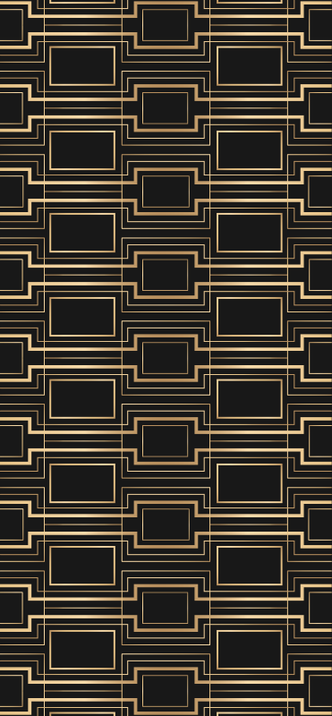 Vintage vinyl rug with gold frames art decor - TenStickers
