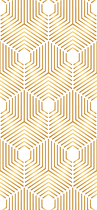Vintage vinyl rug in gold squares art decor style - TenStickers