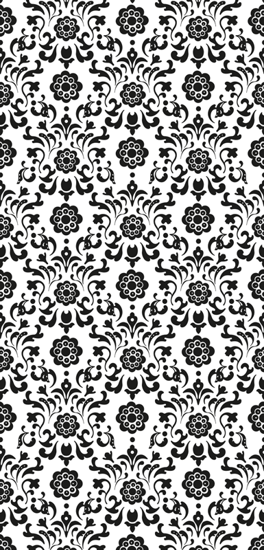 Vintage vinyl rug in royal damask design - TenStickers