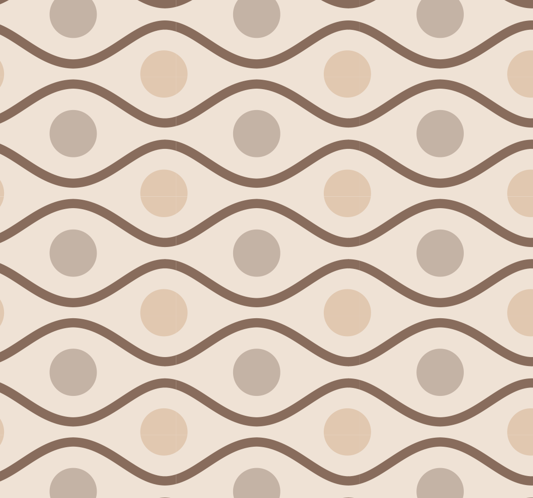 Vintage vinyl rug in beige 70s style - TenStickers