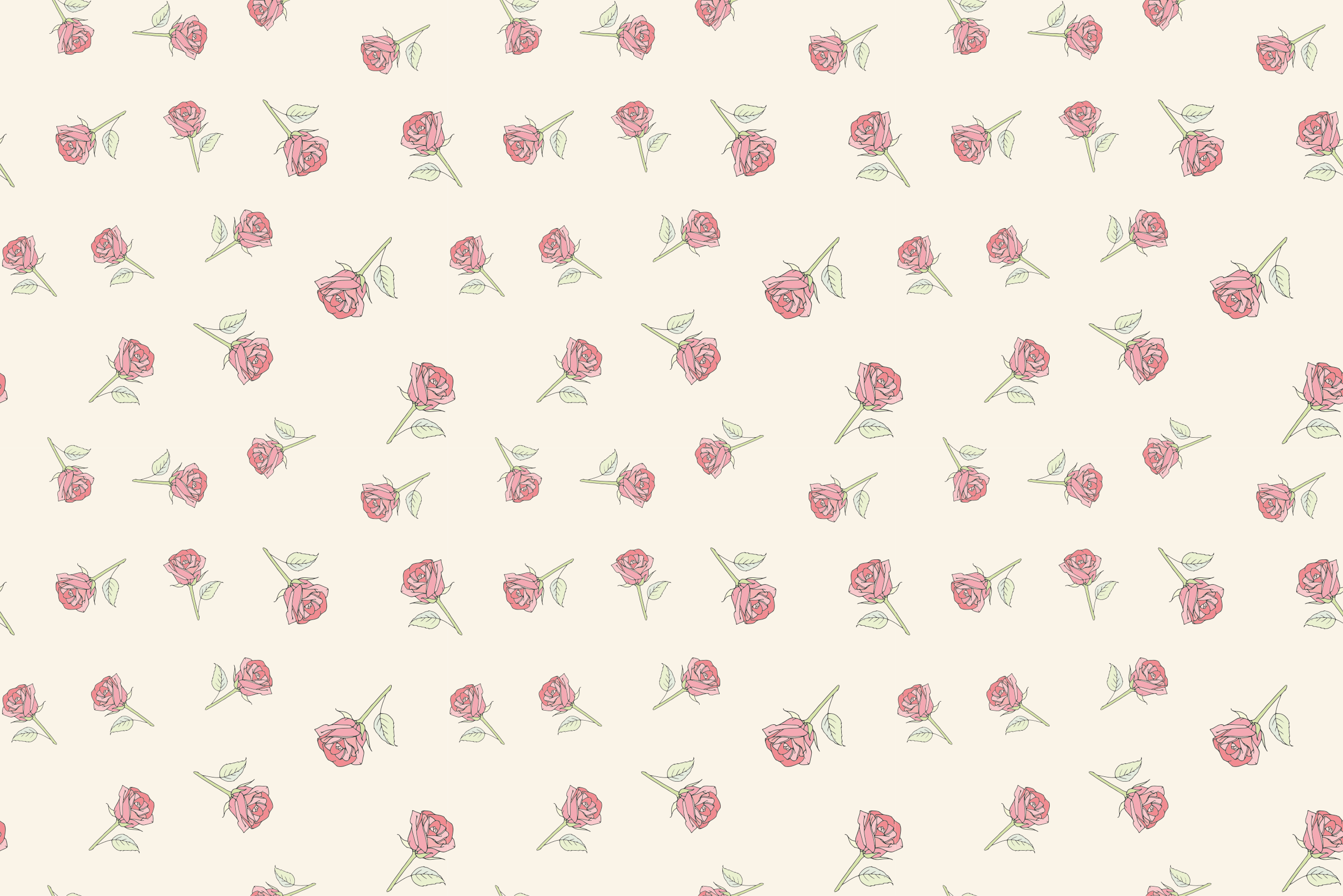 Vintage vinyl rug with romantic rose design - TenStickers