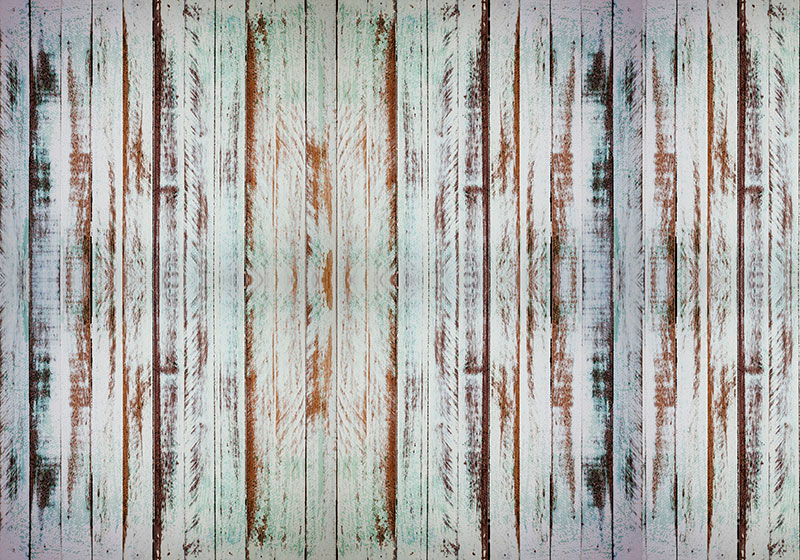 Vintage vinyl rug stripped wood design - TenStickers