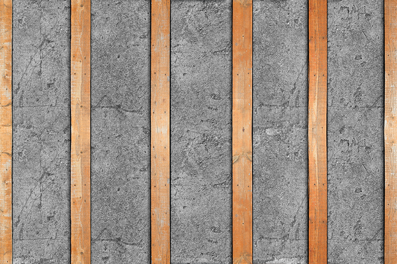 Textured vinyl rug wooden planks on concrete - TenStickers