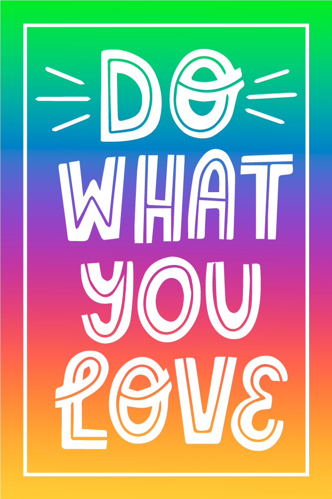 Custom rug in rainbow colors with text - TenStickers