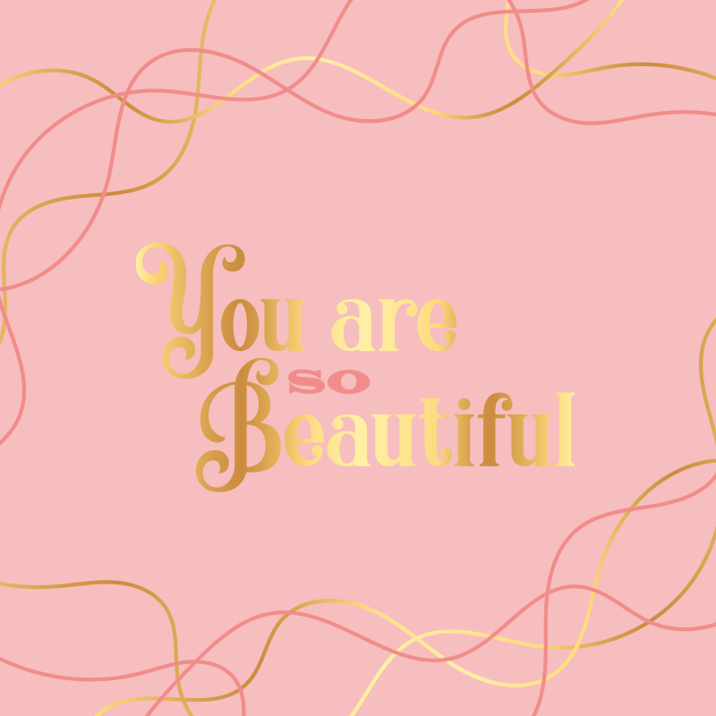 Custom rug you are beautiful pink watercolor - TenStickers
