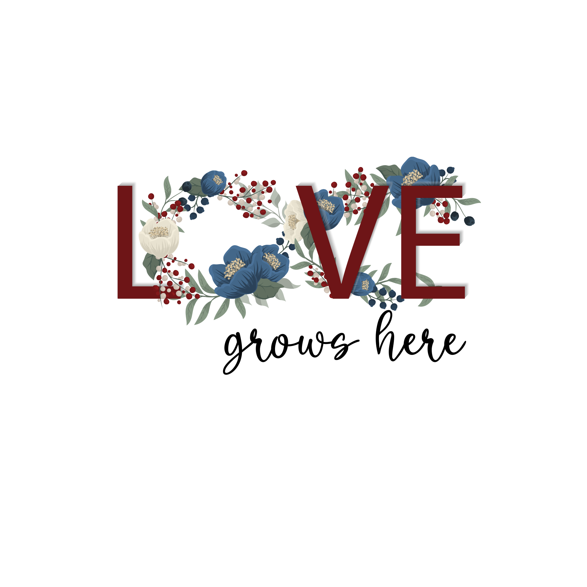 Custom rug where love grows - TenStickers