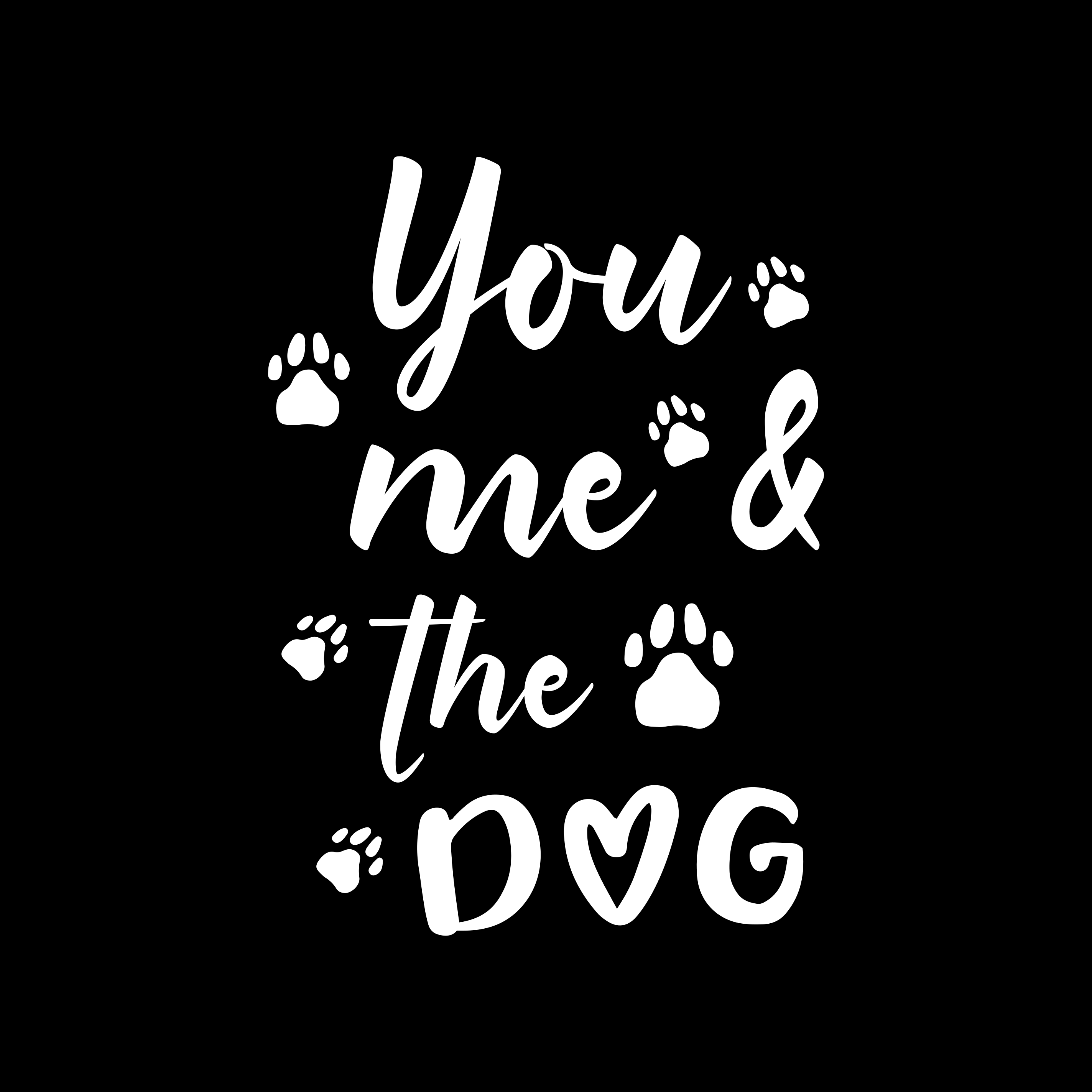 Custom rug you me and the dog - TenStickers