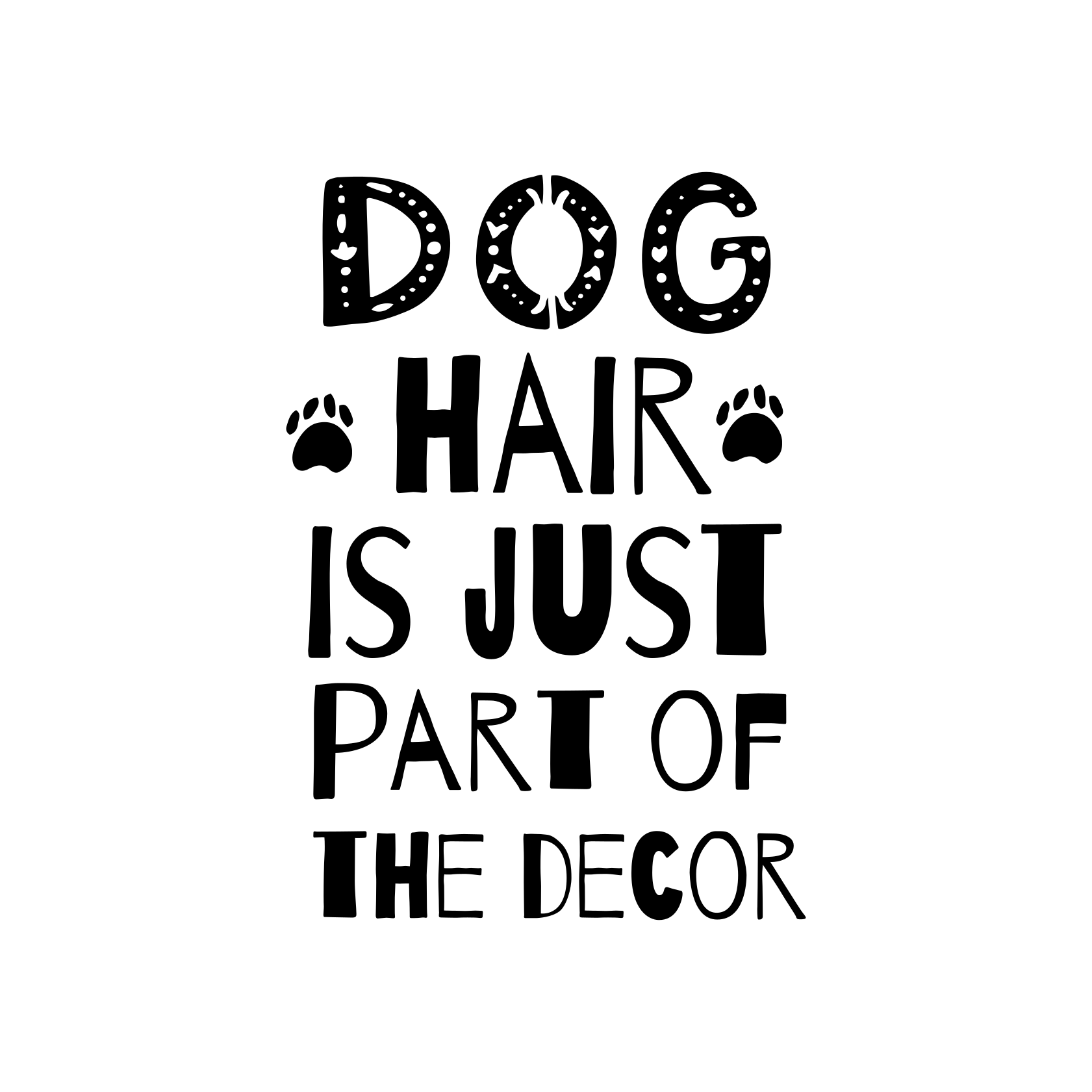Custom rug, where dog hair is part of the decor - TenStickers