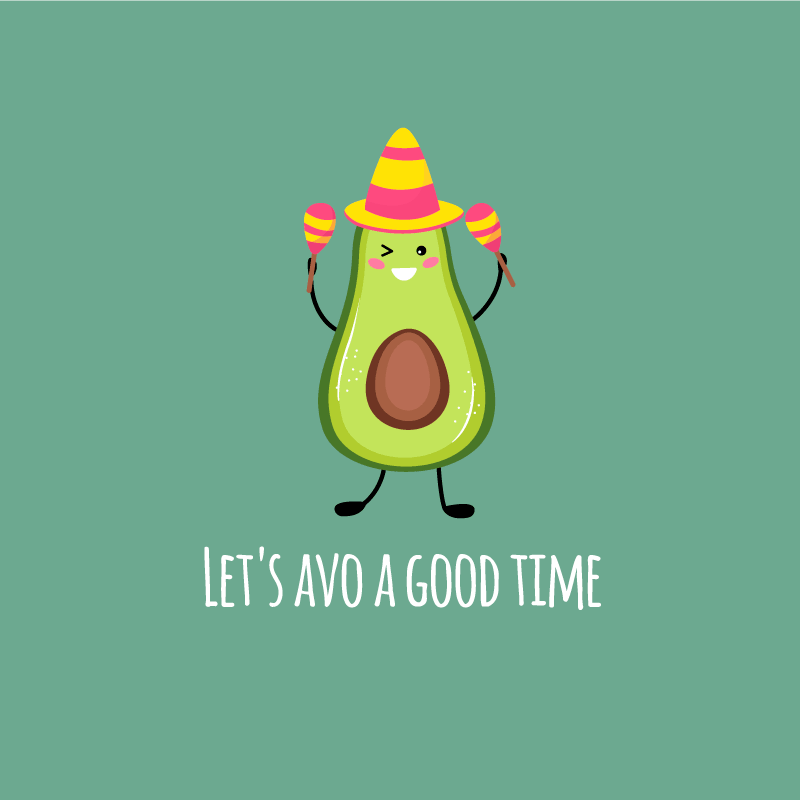 Custom rug with funny avocado quote - TenStickers