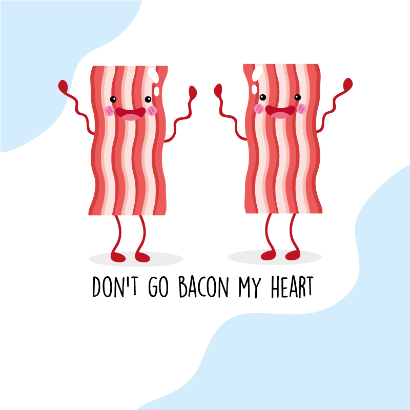 Custom rug with bacon humor quote - TenStickers