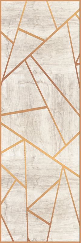 Textured vinyl rug with walnut wood geometric pattern - TenStickers