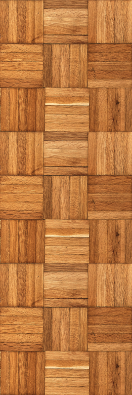 Textured vinyl rug in brown wood tile design - TenStickers