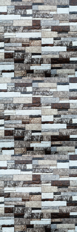 Textured vinyl rug in elegant gray stone design - TenStickers