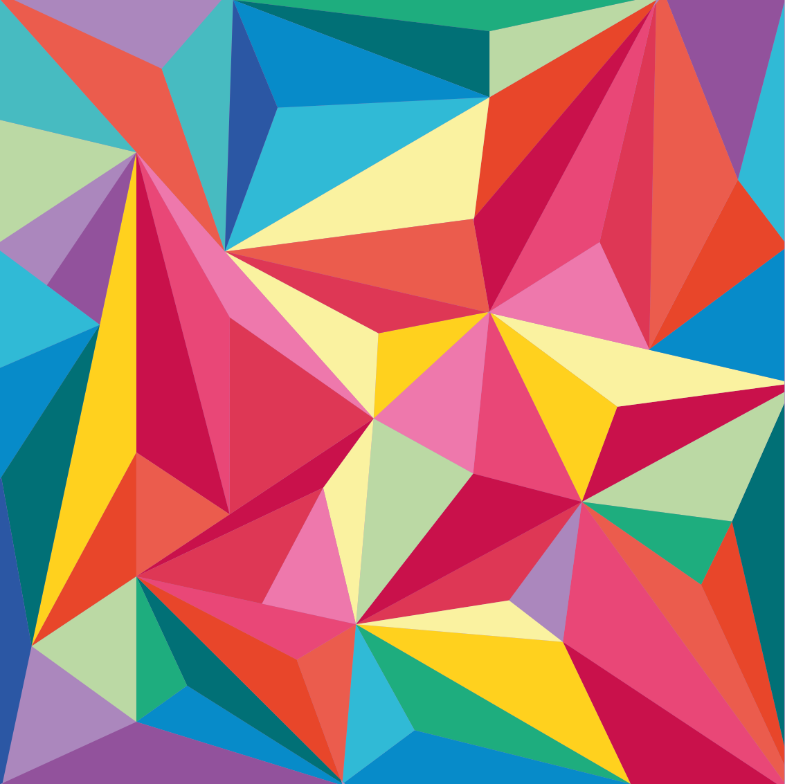 Multicolor geometric vinyl rug - TenStickers