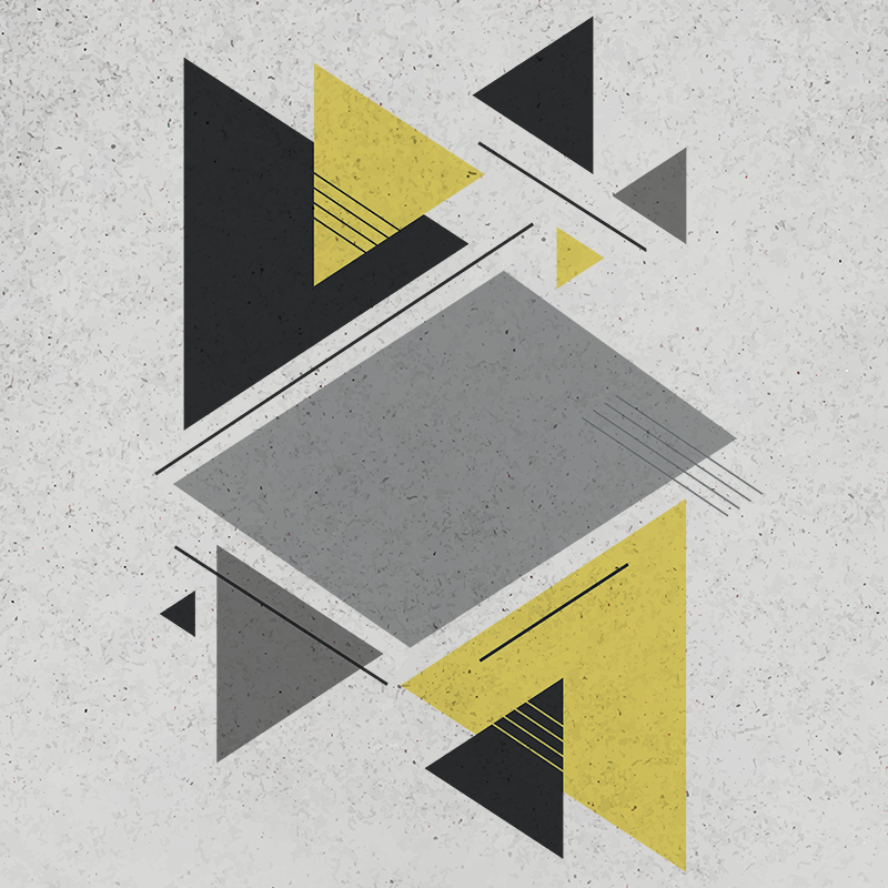 Geometric vinyl rug in nordic triangles design - TenStickers