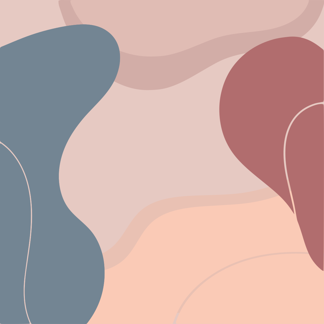 Geometric vinyl rug in soft wall art hues - TenStickers
