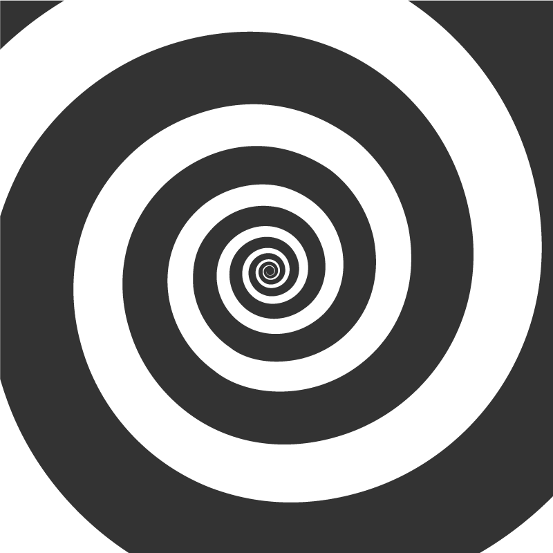 Geometric vinyl rug spiral motion design - TenStickers
