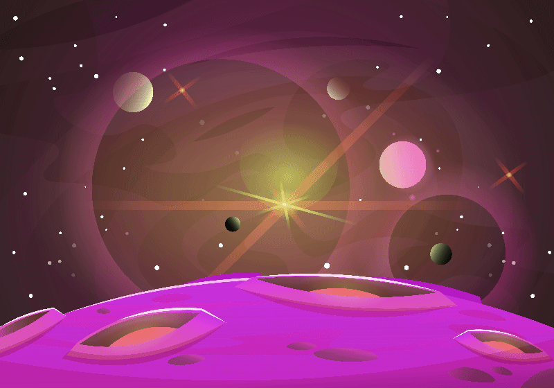 Kids vinyl rug with futuristic space designs - TenStickers