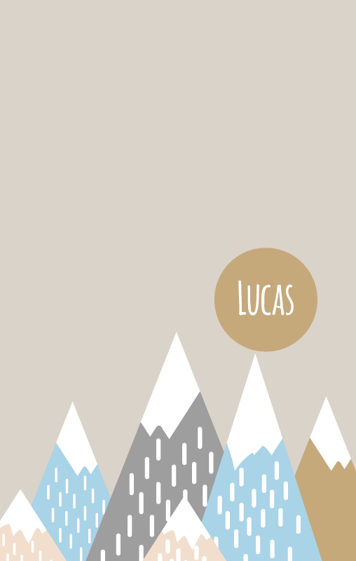 Kids vinyl rug with bohemian mountains design - TenStickers