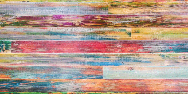 Entrance hall vinyl rug in various wood tones - TenStickers