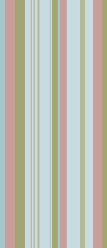 Living room vinyl rug in blue and green stripes - TenStickers