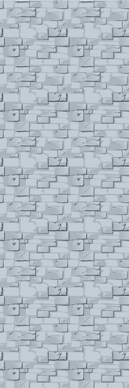 Grey vinyl rug with realistic stone and brick design - TenStickers