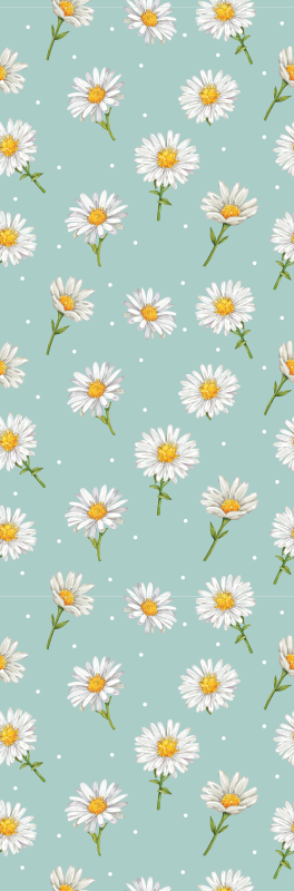 Hall vinyl rug with daisy flower pattern - TenStickers