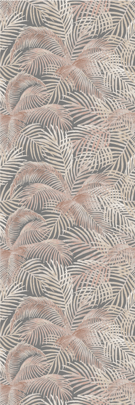 Hall vinyl rug with palm leaves design - TenStickers