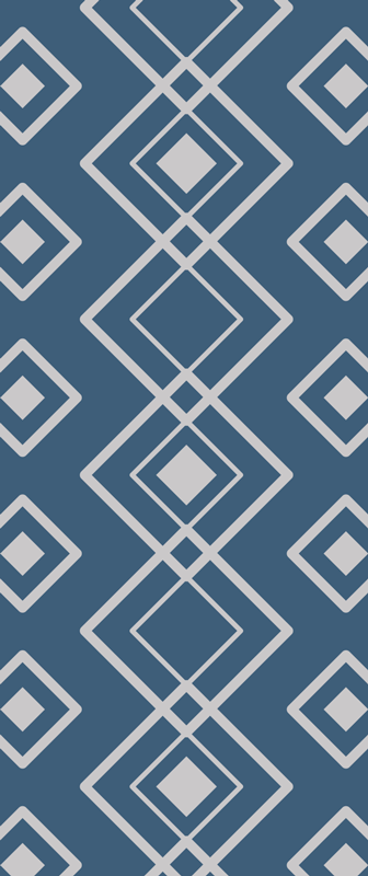 Hall vinyl rug superfresco easy navy geometric - TenStickers