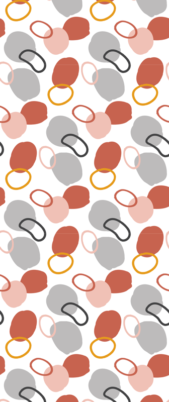 Hall vinyl rug abstract colorful geometric dots - TenStickers