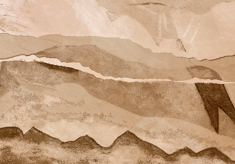 Beige vinyl rug made of paper strips - TenStickers