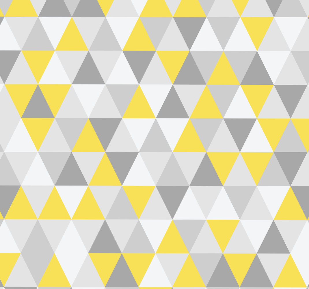 Yellow vinyl rug in yellow and gray triangles - TenStickers