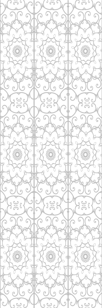 White vinyl rug with floral design - TenStickers