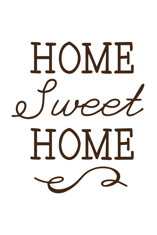 White vinyl rug home is where the heart is - TenStickers
