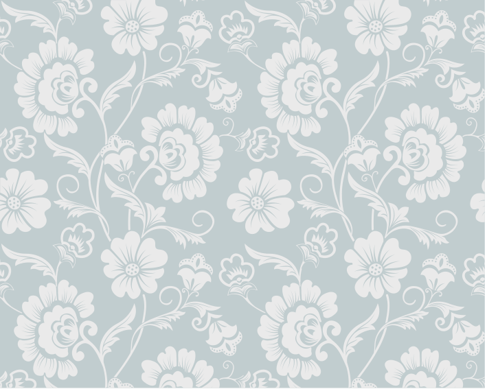 White vinyl rug with vintage floral design - TenStickers