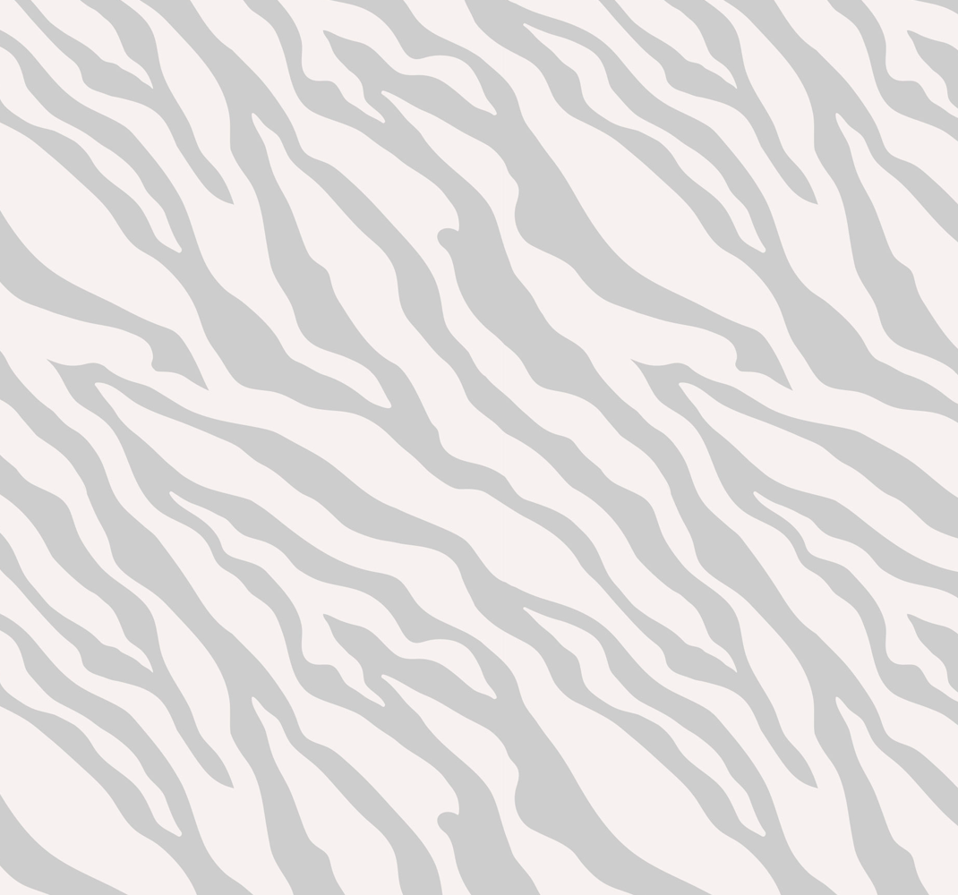 White vinyl rug with light gray zebra design - TenStickers