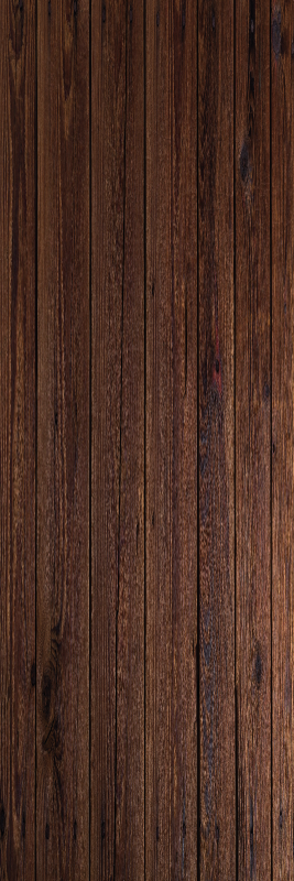 Brown vinyl rug resembling dark brown rustic planks - TenStickers